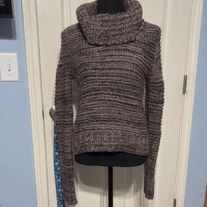 LOFT Purple  Cowl Neck Sweater with Cozy Chunky Knit and Relaxed Fit